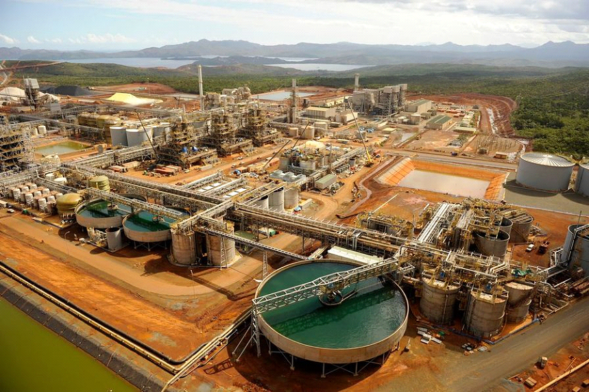Usine hydrométallurgique de nickel à Goro dans le Sud de la Nouvelle-Calédonie Vale Agency