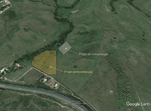 Emplacements respectifs du projet photovoltaïque et de compostage